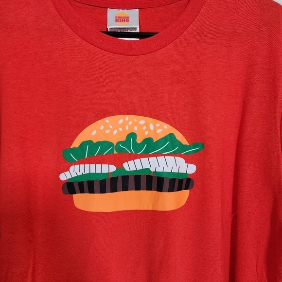 Burger King Unisex BK Official Whopper Sandwich Crew Long Sleeve T-Shirt - L - Picture 3 of 6